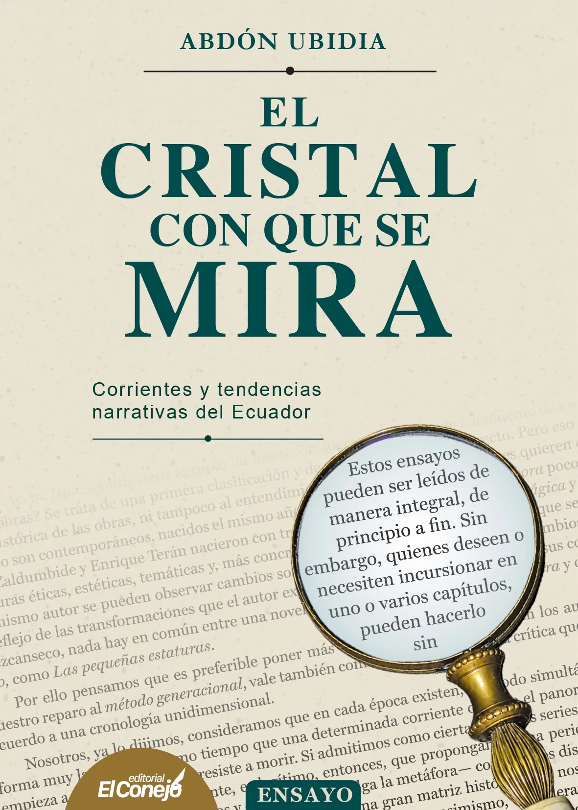 Portada: El cristal con que se mira: corrientes narrativas de Ecuador