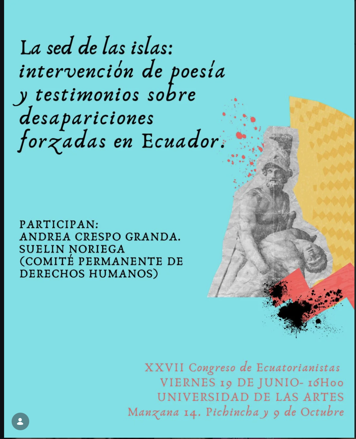La sed de las islas — afiche